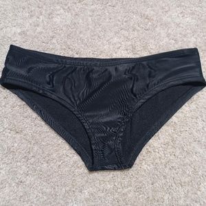 L*SPACE Black Classic Cut Hipster Bikini Bottoms